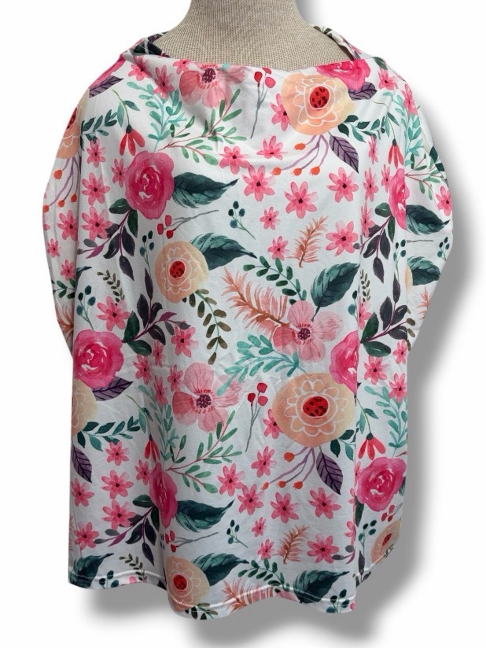 Floral Car Seat Cover Canopy Breastfeeding Cover Multiuse Infant Baby Stretchy